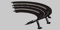 High banked curve 1/30�, 6 Pieces