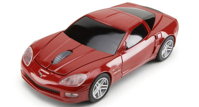 Maroon Chevy Corvette Series Car Mouse.