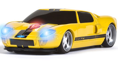 Ford GT Yellow with Black Stripe Series Car Mouse.