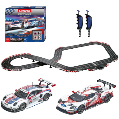 Carrera 30012 GT Face Off, Digital 132 Set w/Lights, DAMAGED BOX ITEM