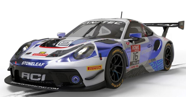 Scalextric C4522 Porsche 911 GT3 R - ACI Motorsports, DPR, 1/32 Scale w/Lights