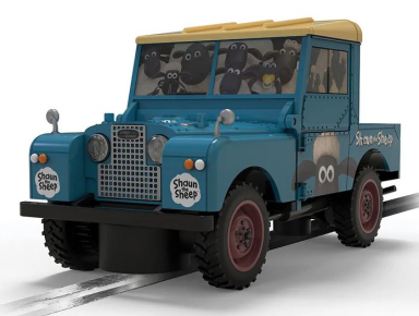 Scalextric C4543 Land Rover Series 1, Shaun The Sheep, 1/32 Scale w/Lights