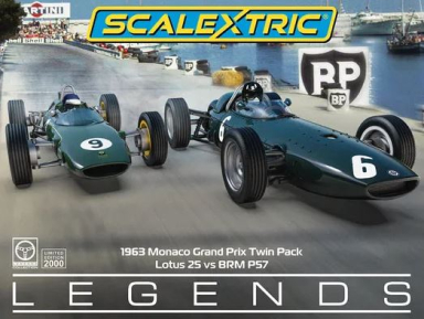 Scalextric C4580A 1963 Monte Carlo Grand Prix Twin Pack, 132 Scale