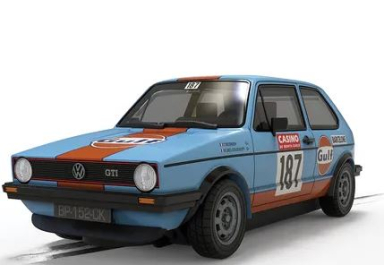 Scalextric C4609 Volkswagen Golf Gti - Gulf Edition, DPR, 132 Scale w/Lights