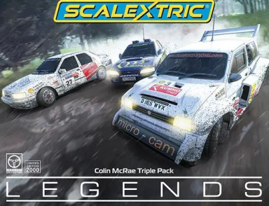 Scalextric C4612A Colin McRae Triple Pack, DPR, 132 Scale w/Lights