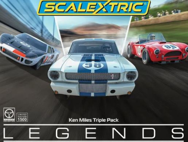 Scalextric C4619A Ken Miles Triple Pack, 132 Scale w/Lights