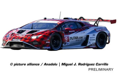 Carrera 27872 Lamborghini Huracan GT3 Evo2 "Pfaff Motorsports, No.9", Evolution 1/32 w/Lights