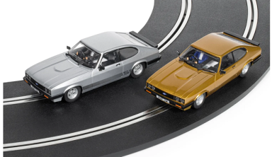 Scalextric C4642 The Professionals Ford Capri MK III - Twin Car Pack DPR 1/32 Scale w/Lights
