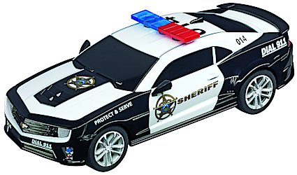 64031 2015 Chevrolet Camaro ZL1 "Sheriff" 1/43 Slot Car w/flashing Carrera GO!! 