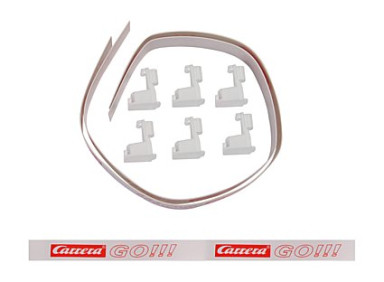 Carrera 88305 1/43 Guardrail and (wide) supports, White