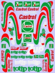 PP06-24-1 Petroleum products 6-1 Castrol sponsors Decal 1/24 195x90 mm