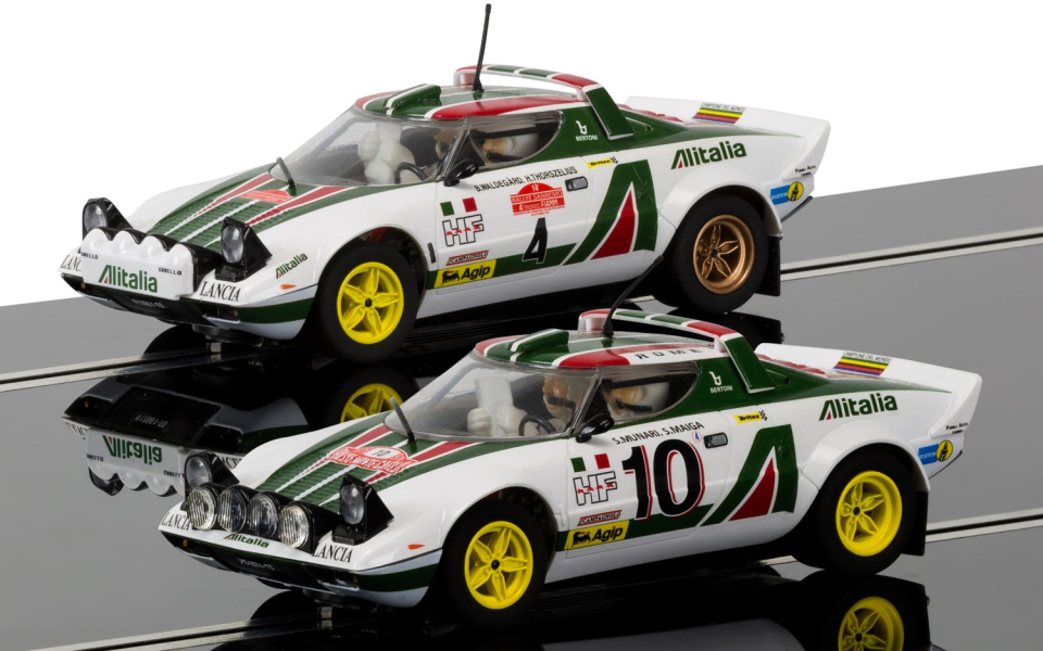 Carrera Slots Carrera Slot Cars Racing Tracks and Sets Scalextric C3894A Lancia Stratos 1976 Rally Champions Limited Edition 1 32 Scale w Lights