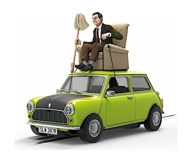 Scalextric C4334 Mr Bean Mini - Do-It-Yourself, 1/32 Scale w/Lights