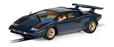 Scalextric C4411 Lamborghini Countach, Blue & Gold, DPR, 1/32 Scale