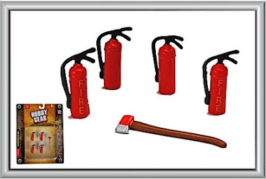 Hobby Gear Fire Extinguishers (4) and Axe (1)